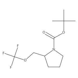 2-Trifluoromethoxymethyl-pyrrolidine-1-carboxylic acid tert-butyl ester结构式