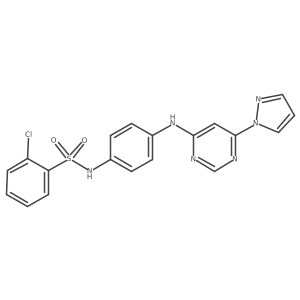 N-(4-((6-(1H-pyrazol-1-yl)pyrimidin-4-yl)amino)phenyl)-2-chlorobenzenesulfonamide Structure