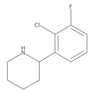 (R)-2-(2-Chloro-3-fluorophenyl)piperidine结构式