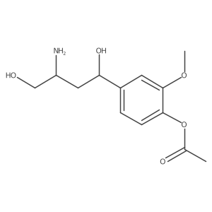(1S,3R)-1-[4-(Acetyloxy)-3-methoxyphenyl]-3-amino-1,4-butanediol结构式