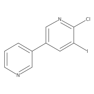 6-Chloro-5-iodo-3,3'-bipyridine结构式