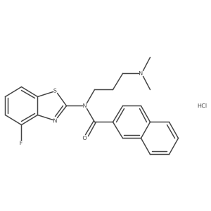 N-(3-(dimethylamino)propyl)-N-(4-fluorobenzo[d]thiazol-2-yl)-2-naphthamide hydrochloride Structure