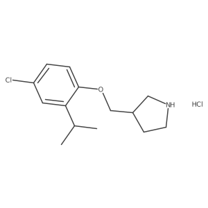 3-[(4-Chloro-2-isopropylphenoxy)methyl]-pyrrolidine hydrochloride结构式