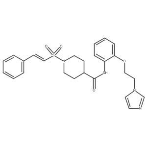 N-[2-(2-imidazol-1-ylethoxy)phenyl]-1-[(E)-2-phenylethenyl]sulfonylpiperidine-4-carboxamide Structure