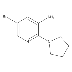 5-Bromo-2-(pyrrolidin-1-YL)pyridin-3-amine结构式