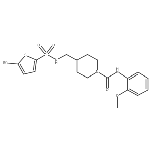 4-((5-bromothiophene-2-sulfonamido)methyl)-N-(2-methoxyphenyl)piperidine-1-carboxamide Structure