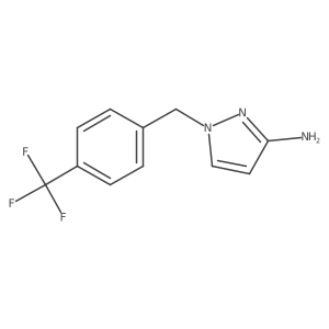 1-{[4-(Trifluoromethyl)phenyl]methyl}-1H-pyrazol-3-amine结构式