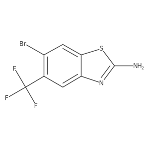 6-Bromo-5-(trifluoromethyl)-1,3-benzothiazol-2-amine结构式