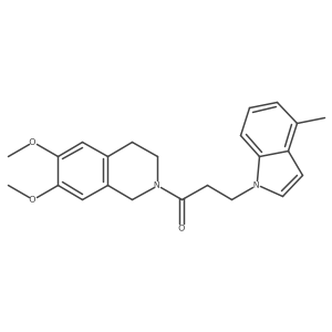 1-(6,7-dimethoxy-3,4-dihydroisoquinolin-2(1H)-yl)-3-(4-methyl-1H-indol-1-yl)propan-1-one Structure