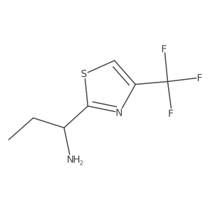1-[4-(Trifluoromethyl)-1,3-thiazol-2-yl]propan-1-amine结构式