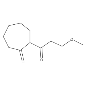 2-(3-Methoxypropanoyl)cycloheptan-1-one结构式