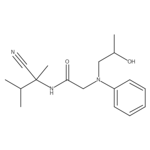 N-(1-cyano-1,2-dimethylpropyl)-2-[(2-hydroxypropyl)(phenyl)amino]acetamide结构式