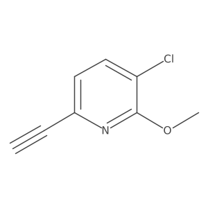 3-Chloro-6-ethynyl-2-methoxypyridine结构式