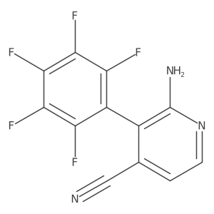 2-Amino-3-(perfluorophenyl)isonicotinonitrile Structure
