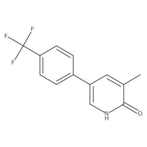 3-Methyl-5-(4-(trifluoromethyl)phenyl)pyridin-2-ol结构式