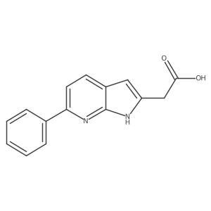 1H-Pyrrolo[2,3-b]pyridine-2-acetic acid, 6-phenyl- Structure