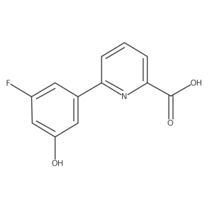 6-(3-Fluoro-5-hydroxyphenyl)picolinic acid结构式