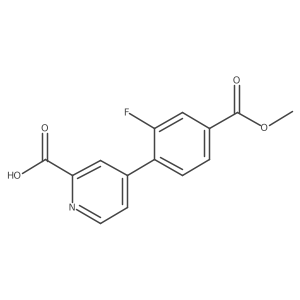 4-(2-Fluoro-4-methoxycarbonylphenyl)picolinic acid结构式