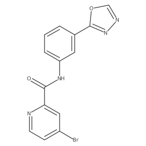 N-(3-(1,3,4-oxadiazol-2-yl)phenyl)-4-bromopicolinamide结构式