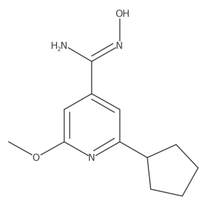 2-Cyclopentyl-N-hydroxy-6-methoxy-isonicotinamidine结构式