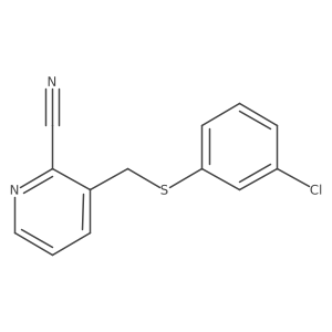 2-Cyano-3-(3-chlorophenylthiomethyl)pyridine结构式