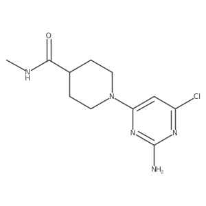 1-(2-amino-6-chloropyrimidin-4-yl)-N-methylpiperidine-4-carboxamide结构式