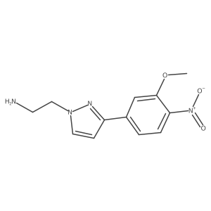 2-(3-(3-methoxy-4-nitrophenyl)-1H-pyrazol-1-yl)ethanamine Structure