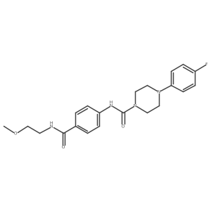 4-(4-fluorophenyl)-N-{4-[(2-methoxyethyl)carbamoyl]phenyl}piperazine-1-carboxamide Structure