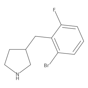 3-[(2-Bromo-6-fluorophenyl)methyl]pyrrolidine Structure