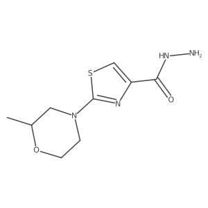 2-(2-Methylmorpholin-4-yl)-1,3-thiazole-4-carbohydrazide结构式