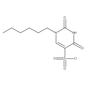 1-Hexyl-2,4-dioxo-1,2,3,4-tetrahydropyrimidine-5-sulfonyl chloride结构式