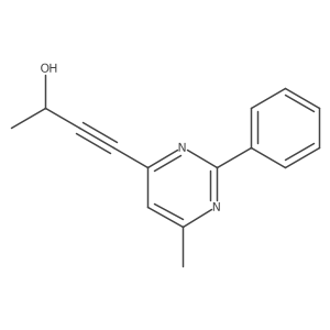 4-(6-Methyl-2-phenyl-4-pyrimidinyl)-3-butyn-2-ol结构式