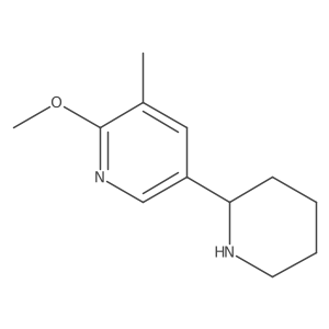 2-Methoxy-3-methyl-5-(piperidin-2-yl)pyridine结构式