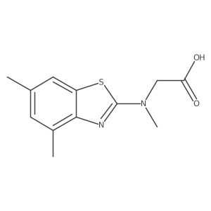 N-(4,6-dimethyl-1,3-benzothiazol-2-yl)-N-methylglycine结构式