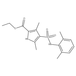 ethyl 4-[(2,6-dimethylphenyl)sulfamoyl]-3,5-dimethyl-1H-pyrrole-2-carboxylate结构式