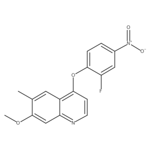 Quinoline, 4-(2-fluoro-4-nitrophenoxy)-7-methoxy-6-methyl- Structure