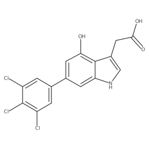 4-Hydroxy-6-(3,4,5-trichlorophenyl)indole-3-acetic acid Structure