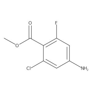 Methyl 4-amino-2-chloro-6-fluorobenzoate结构式