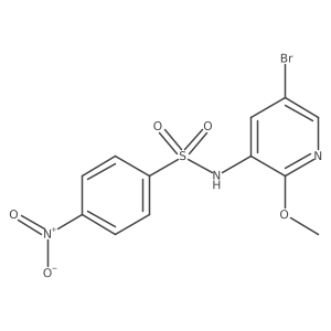 N-(5-bromo-2-methoxypyridin-3-yl)-4-nitrobenzenesulfonamide结构式