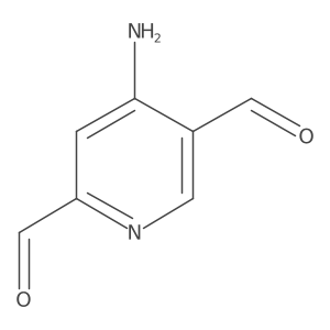 4-Aminopyridine-2,5-dicarbaldehyde结构式