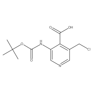 3-((tert-Butoxycarbonyl)amino)-5-(chloromethyl)isonicotinic acid Structure