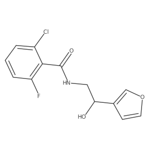 2-chloro-6-fluoro-N-[2-(furan-3-yl)-2-hydroxyethyl]benzamide结构式