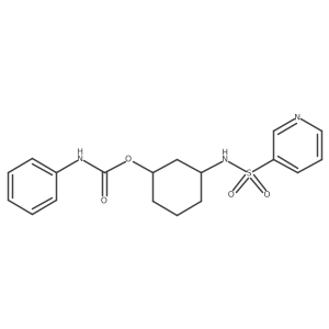 3-(Pyridine-3-sulfonamido)cyclohexyl phenylcarbamate结构式