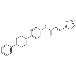 (E)-3-(furan-2-yl)-N-(2-(4-(pyridin-2-yl)piperazin-1-yl)pyrimidin-5-yl)acrylamide结构式