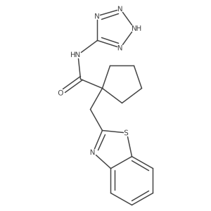 1-(1,3-benzothiazol-2-ylmethyl)-N-(2H-tetrazol-5-yl)cyclopentanecarboxamide Structure