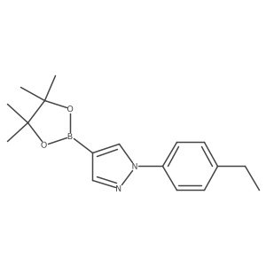 1-(4-Ethylphenyl)-4-(4,4,5,5-tetramethyl-1,3,2-dioxaborolan-2-yl)-1H-pyrazole结构式