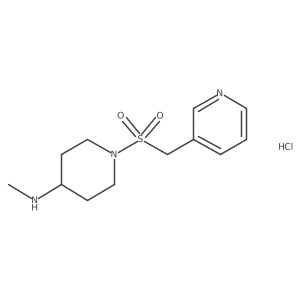 N-methyl-1-((pyridin-3-ylmethyl)sulfonyl)piperidin-4-amine hydrochloride Structure