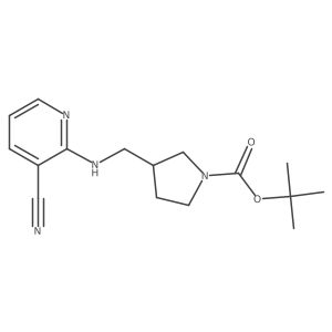 tert-Butyl 3-(((3-cyanopyridin-2-yl)amino)methyl)pyrrolidine-1-carboxylate Structure
