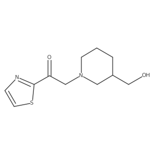 2-(3-(Hydroxymethyl)piperidin-1-yl)-1-(thiazol-2-yl)ethanone结构式