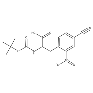 (R)-2-((Tert-butoxycarbonyl)amino)-3-(4-cyano-2-nitrophenyl)propanoic acid Structure